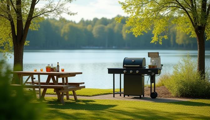 Frühlingsgrillen am See